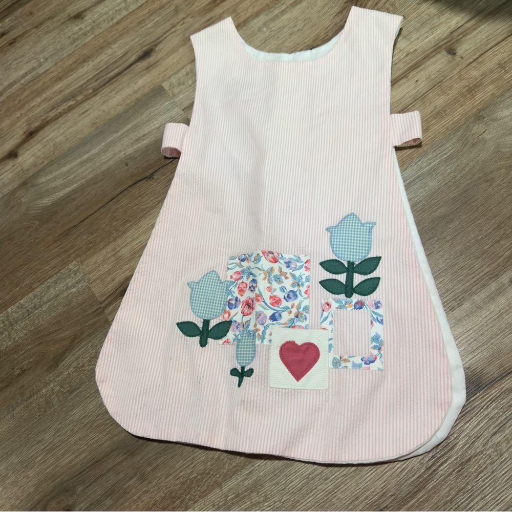 Vintage Chocolate Soup Pink Floral Kids Apron